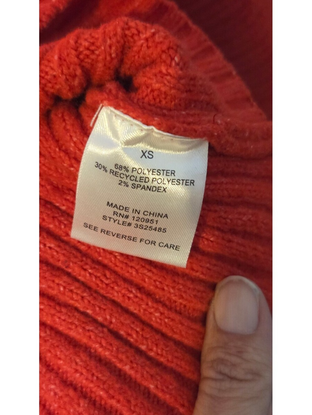 Pink Rose Red Ribbed Knit Sweater - Picture 4 of 6
